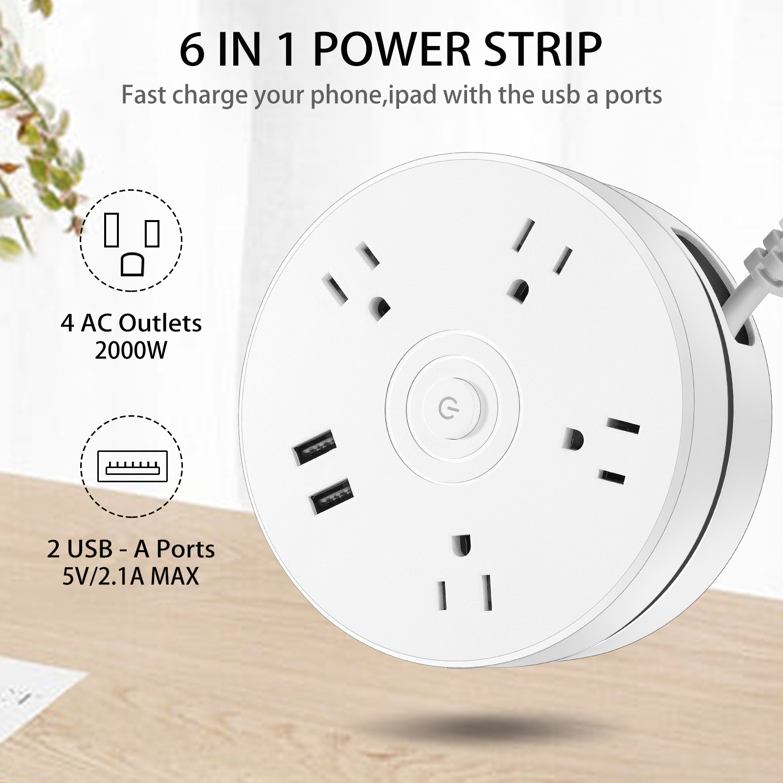 US Standard Pullout Power Strip Socket CJdropshipping