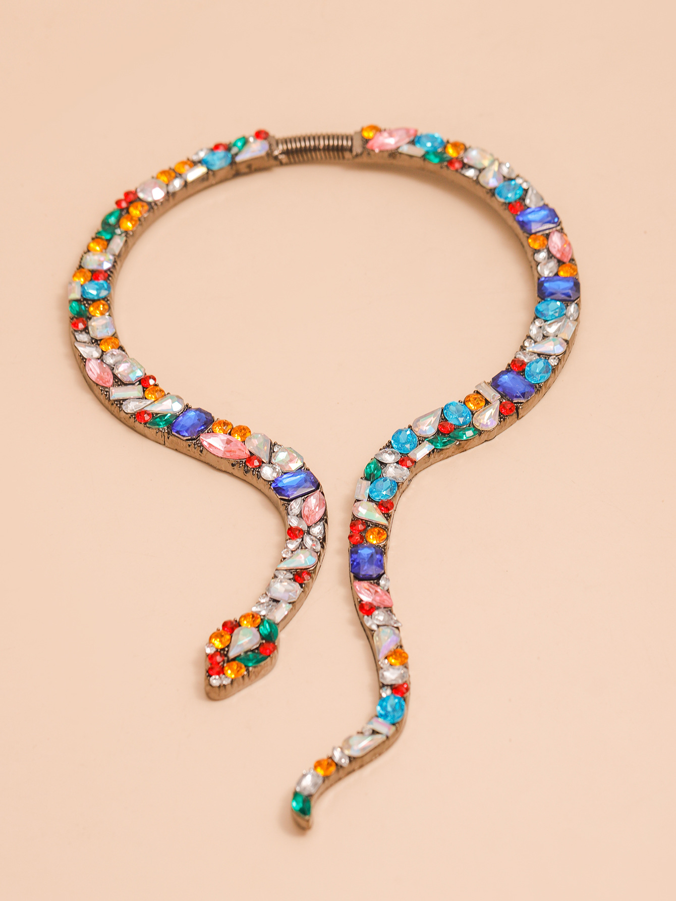 vibrant colors snake necklace
