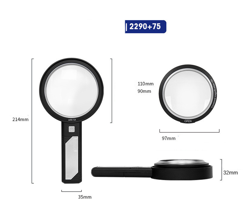 Handheld Magnifying Glass With Reading Light – The Spinster