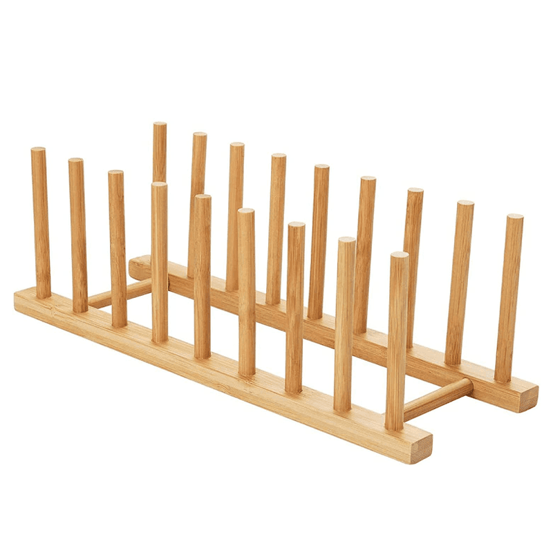 Bamboo Shelf Bamboo Kitchen Drain Rack Dish Tray - CJdropshipping