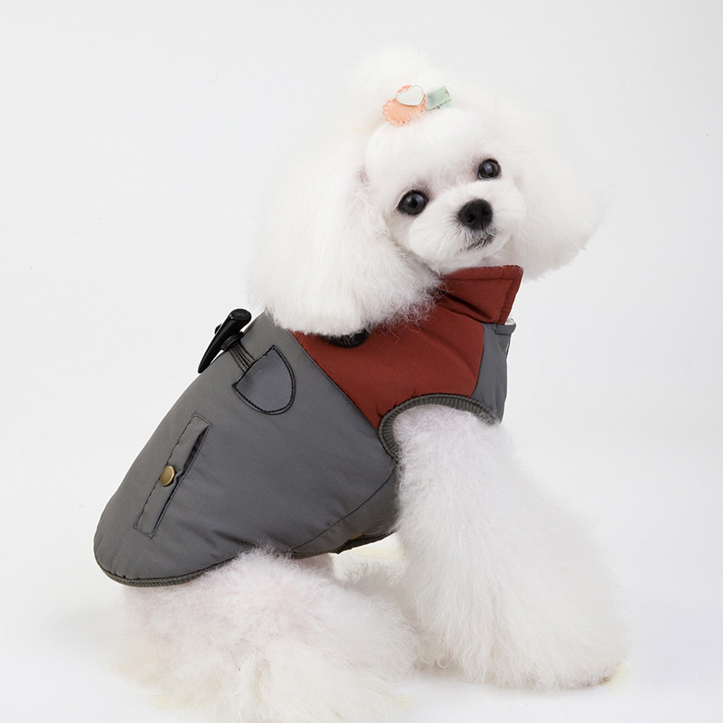 DogMEGA Winter Coat Jacket with Horn Button for Small Dog