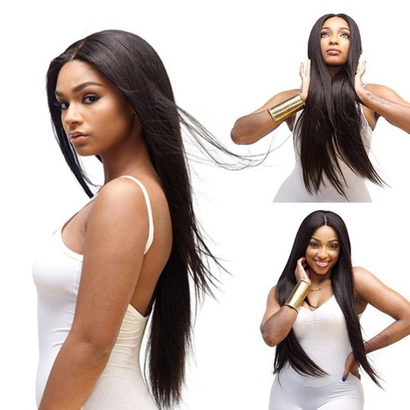Straight Heat Resistance Synthetic Natural Black Premium Wig