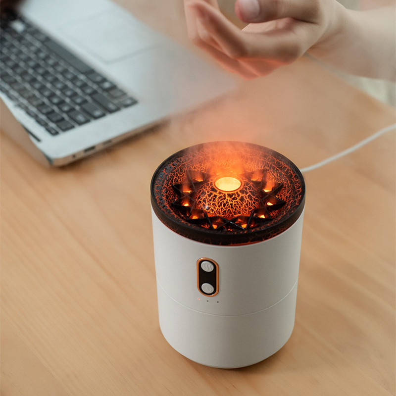 Volcanic Flame Aroma Essential Oil Diffuser USB Portable Jellyfish Air Humidifie