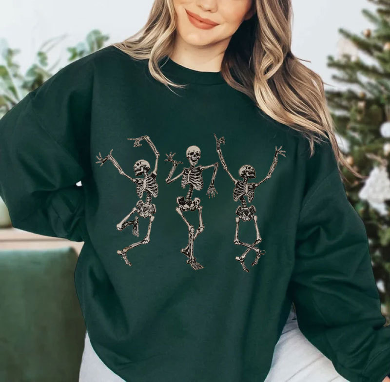 Dancing Skeletons Green Sweatshirt