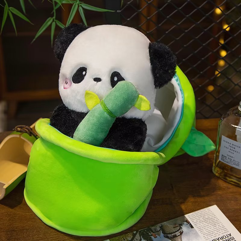 Unzip and Discover: GoodLifeBean's Surprise Panda in Bamboo Plushie