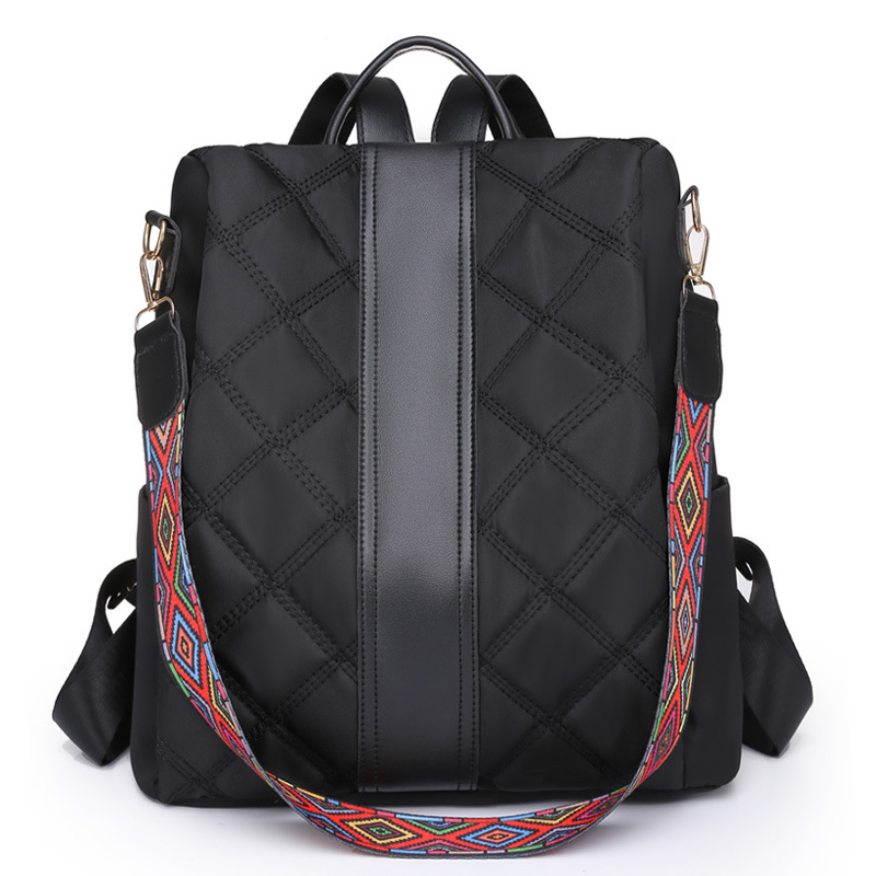 785aaea3 190f 445a b852 8f9ea5653c05 Women's Korean Style Rhombus Oxford Cloth Backpack