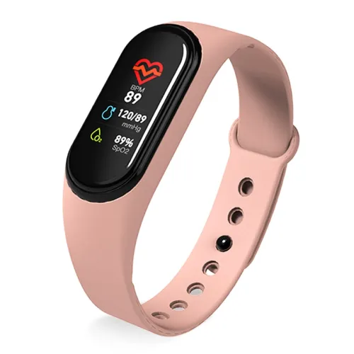 Color: Pink - Smart Bracelet Fitness Tracker  Waterproof Heart Rate Blood Pressure Fitness Bracelet Smart Watch