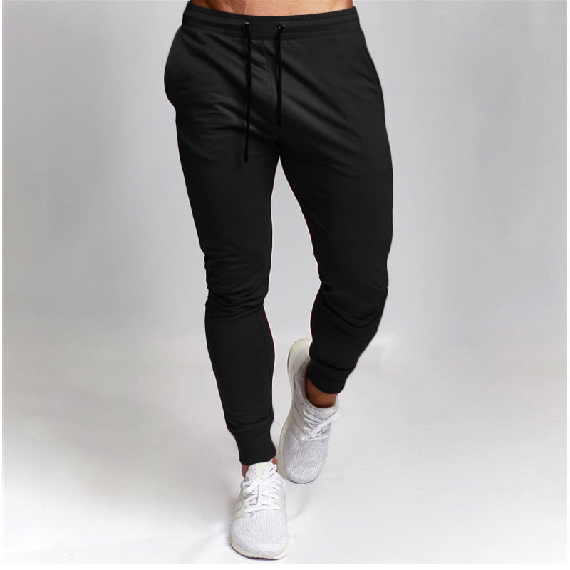Spring and autumn solid color youth black casual pants