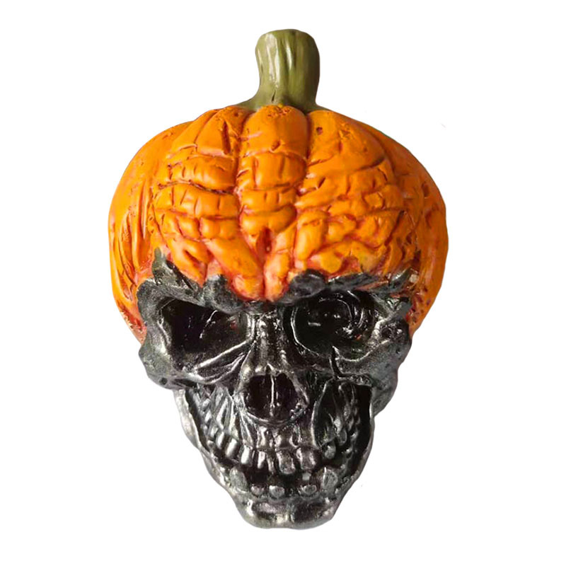New Evil Pumpkin Skull Halloween Resin Ornament