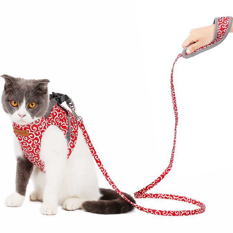 Cat vest harness traction rope