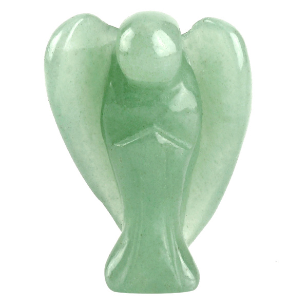 figurine ange en pierre d'aventurine verte