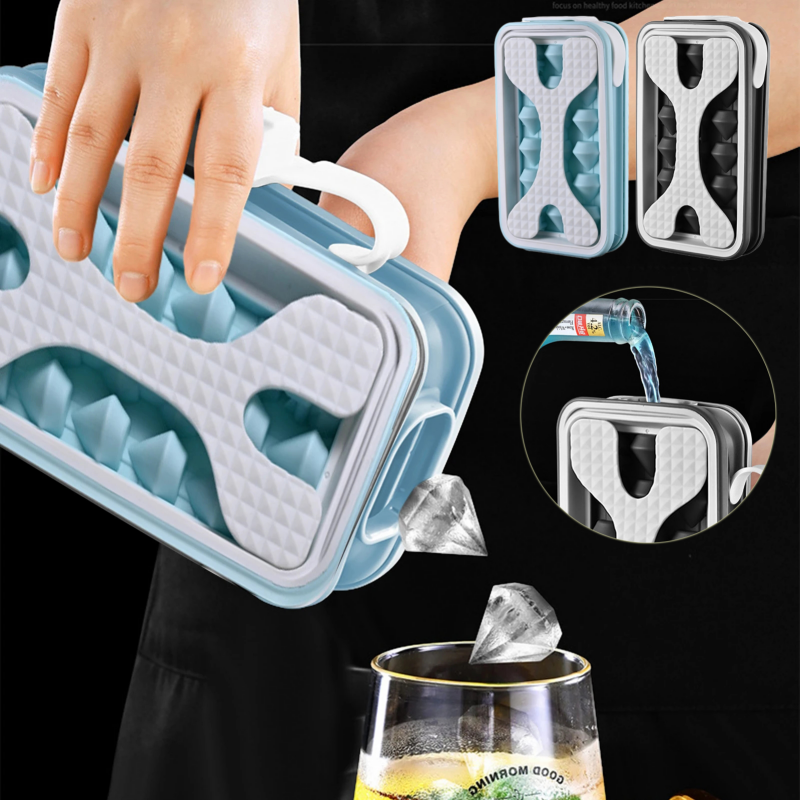 2in1 Portable Silicone Ice Ball Mold Ice Maker Water Bottle Ice Cube