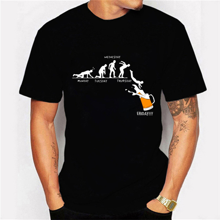 Hip-hop T-shirt för män och kvinnor Öl T-shirt
