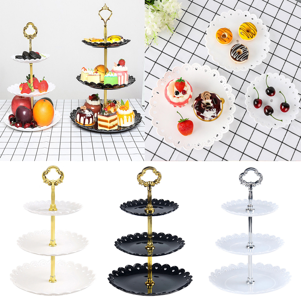 3 Tier Cake Snack Stand with Metal Handle | Petra Shops