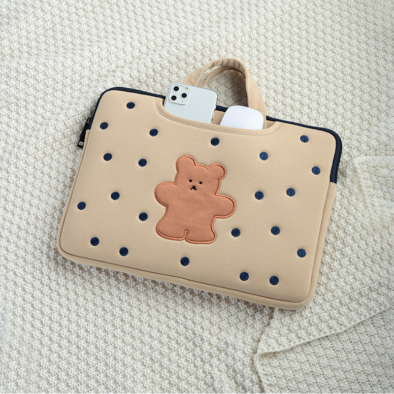 Bear Computer Bag Female Portable Cute Notebook Ins Liner Bag ...