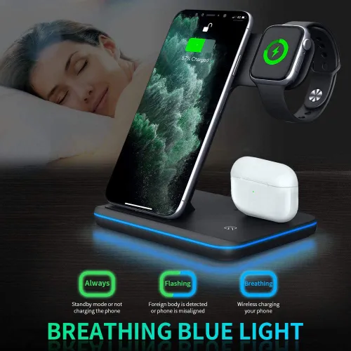 Color: BLACKPLUGSet - Mobile phone watch earphone wireless charger