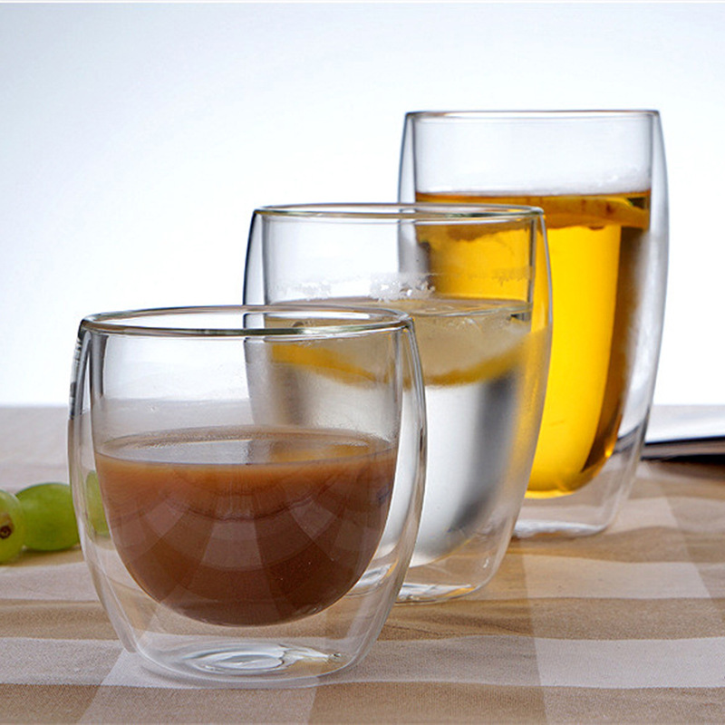 New York double wall glass tumbler with bamboo lid