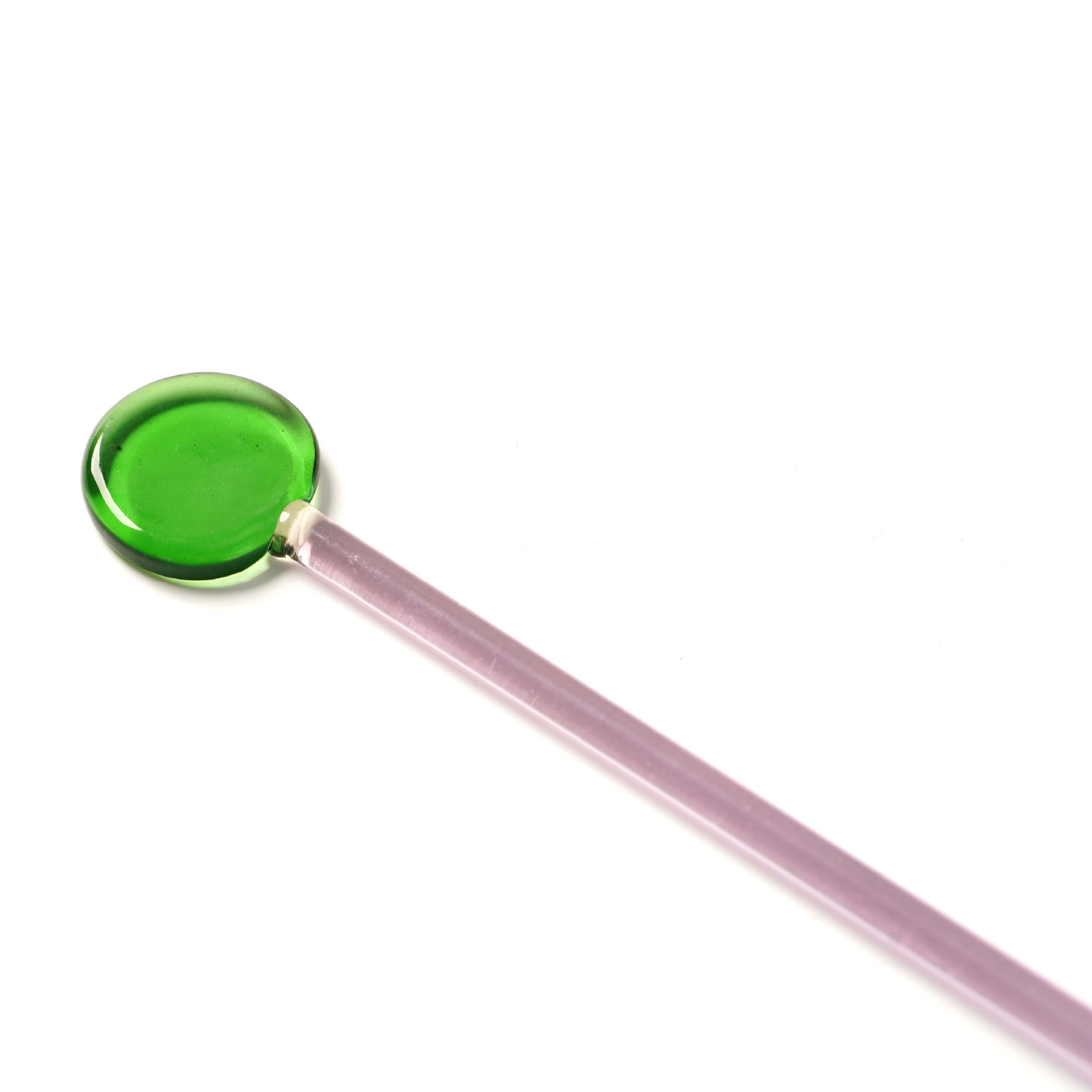 Lollipop cocktail stirring rod green and purple