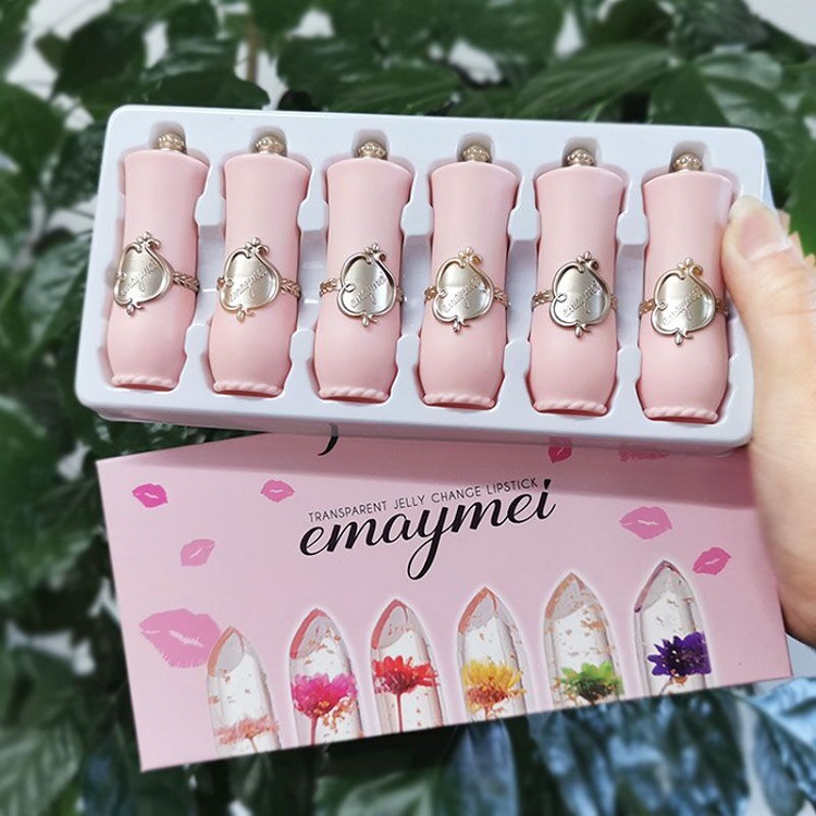 Transparent Jelly-dried Flower Lipstick Set