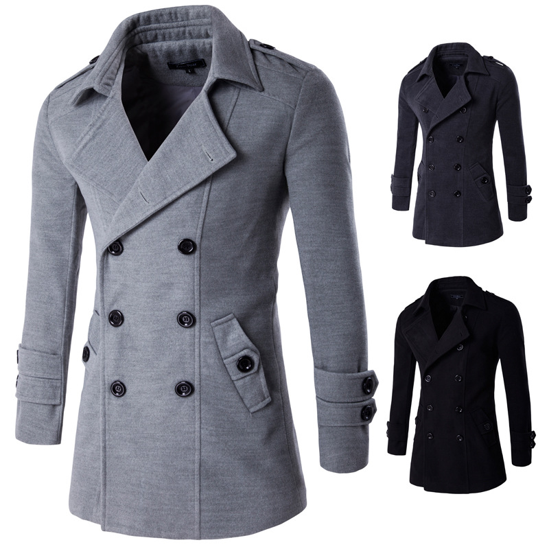 Fashion Men's Casual Long-sleeved Solid Color Coat - CJdropshipping