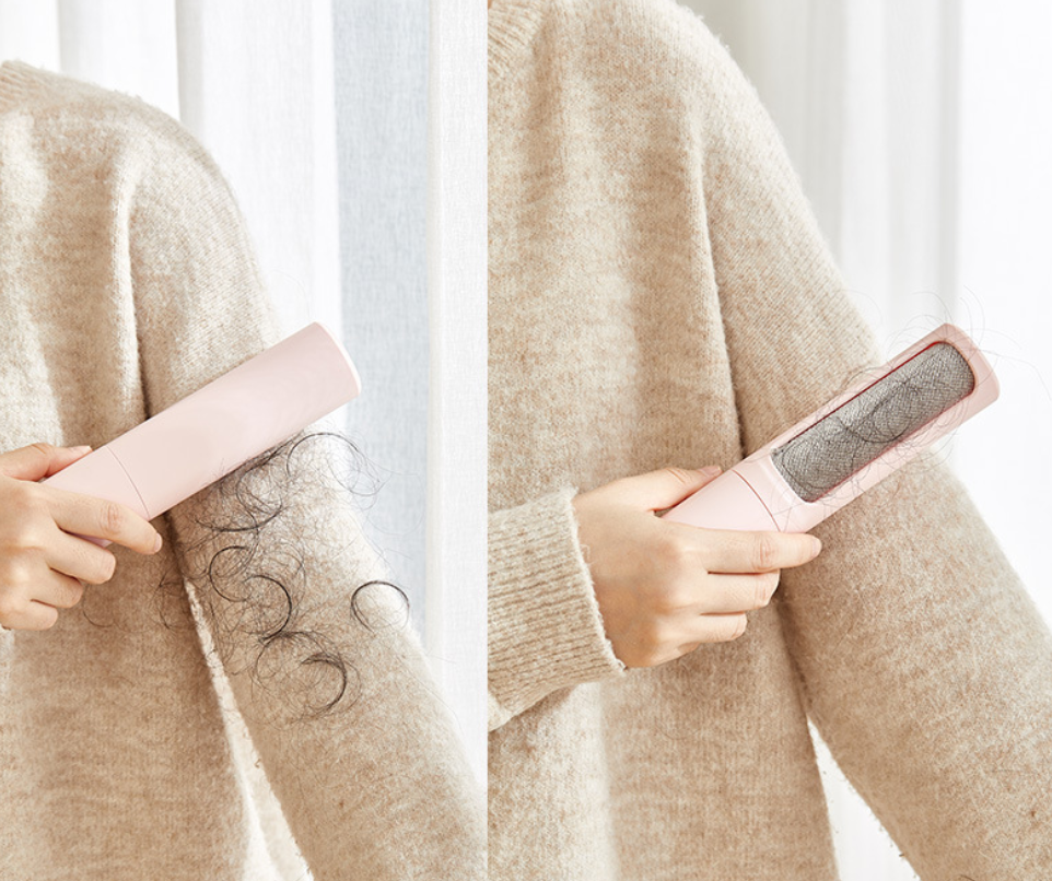 Rotating Cylinder Sticker Roller Electrostatic Brush Hair Removal