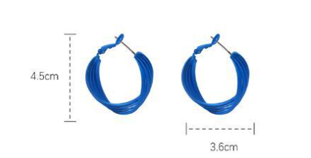 blue hoops earrings