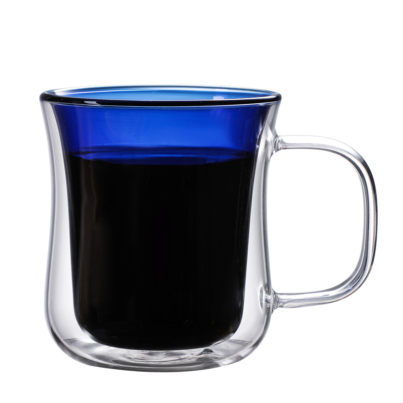 Modena blue glass coffee cup
