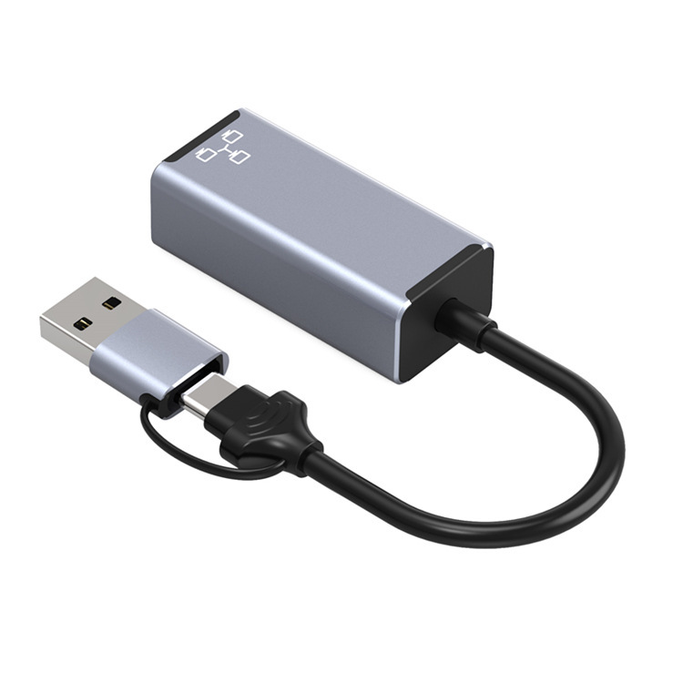 <ul> <li><strong>Fast Transmission:</strong> 10/100/1000Mbps speeds for versatile networking</li> <li><strong>USB Connectivity:</strong> Easy installation with plug-and-play functionality</li> <li><strong>Compact Size:</strong> 51<em>23</em>16mm for easy integration</li> <li><strong>Port Type:</strong> RJ-45 for stable Ethernet connection</li> <li><strong>Model Options:</strong> HC-72S Gray (100M 2-in-1) and Gigabit (2-in-1)</li> </ul>