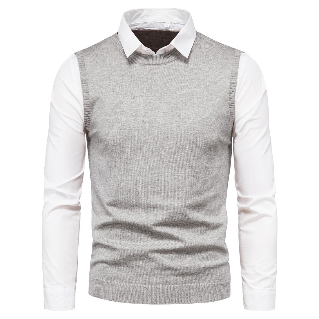 Sweater White Lapel Shirt Fur Vest shopper-ever.myshopify.com