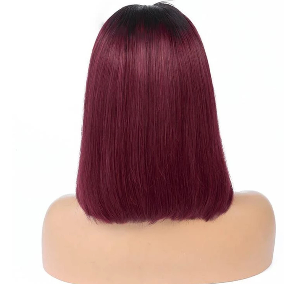 Short Straight 1B-99J Colored Bob Human Hair Wig