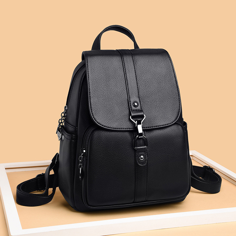 Sheepskin backpack soft leather backpack - CJdropshipping