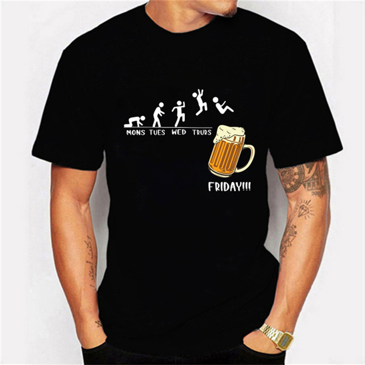 Hip-hop T-shirt för män och kvinnor Öl T-shirt