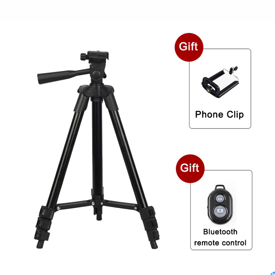 Universal Phone Holder Tripod with LED light