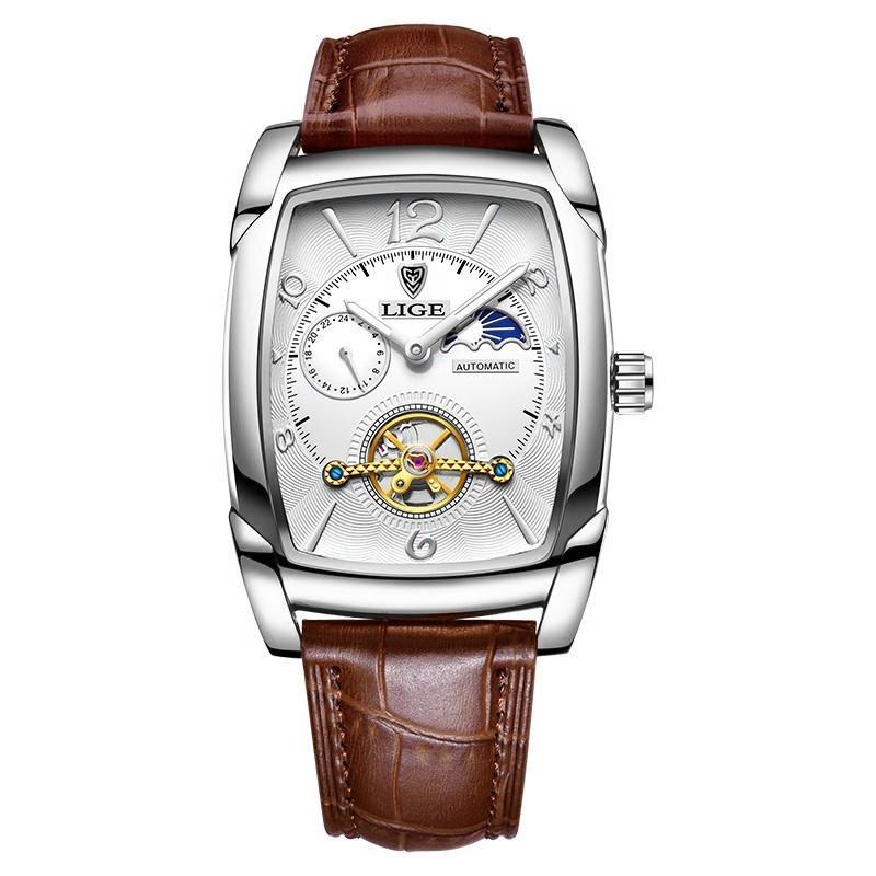 Men’s Mechanical Watches Square Case Multifunctional Waterproof