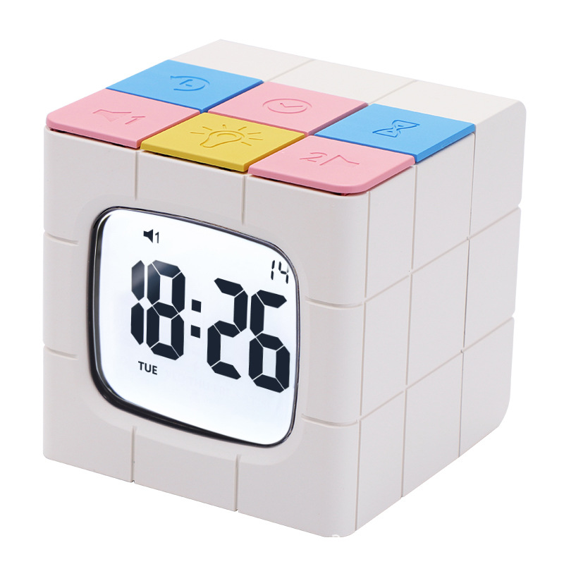 Rubik's Cube Alarm Clock Silent Learning Cooking Timer Alarm Clock
