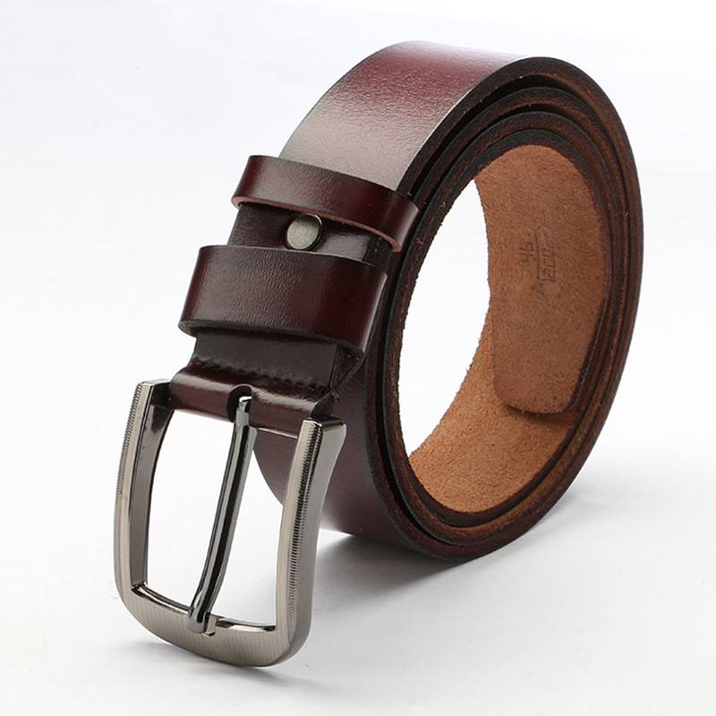 Men's Explosive Leather Simple Retro Pin Buckle Belt shopper-ever.myshopify.com