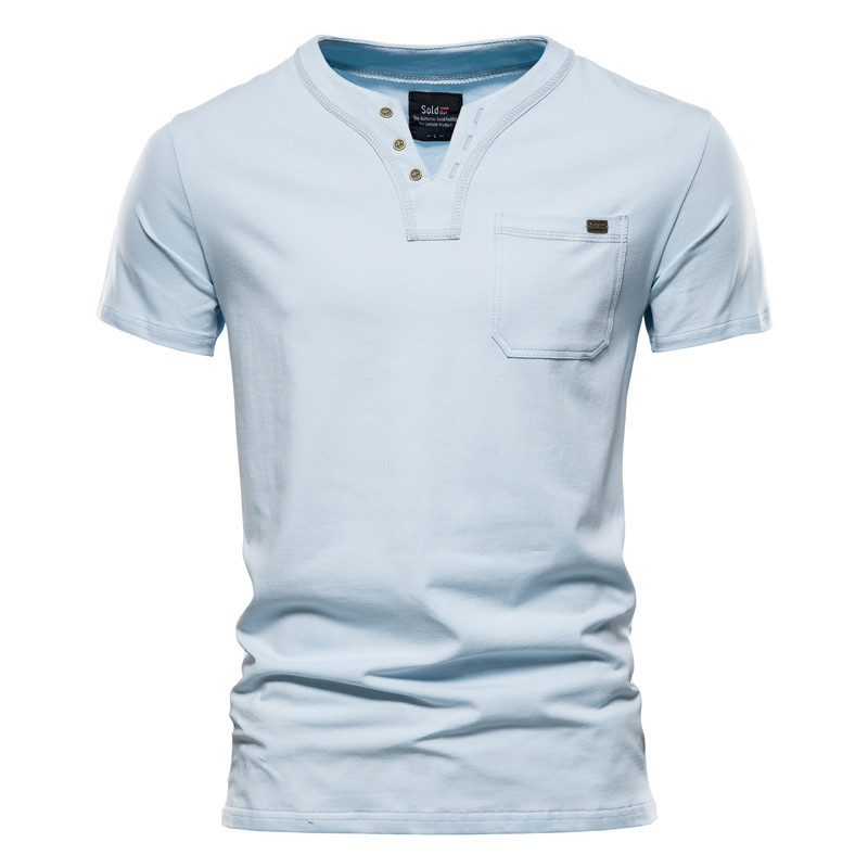 Sports T-shirt Slim Cotton Pocket Men - CJdropshipping