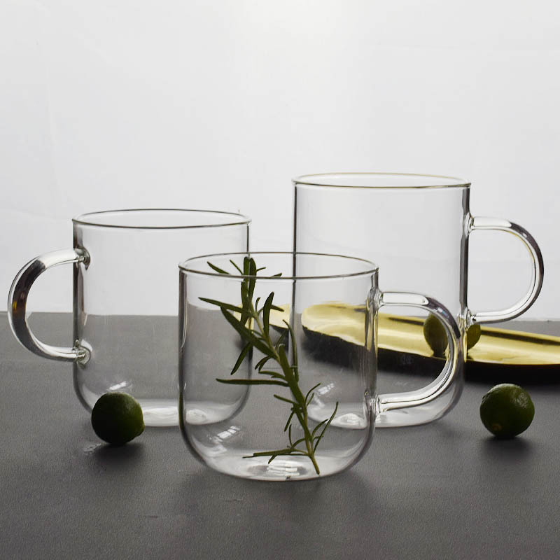 Como transparent glass coffee cups