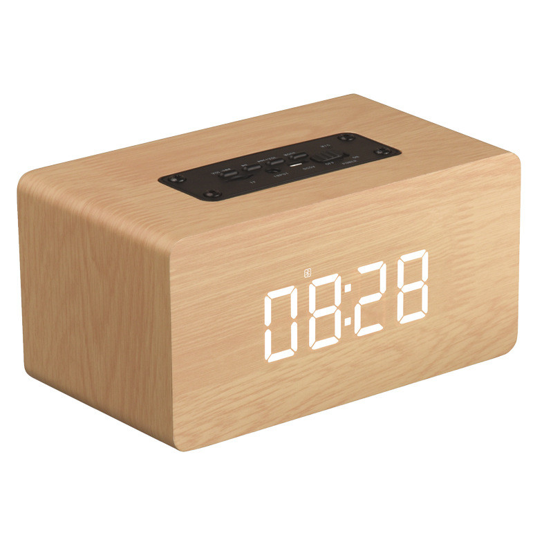 Clock Version Wooden Bluetooth Speaker CJdropshipping