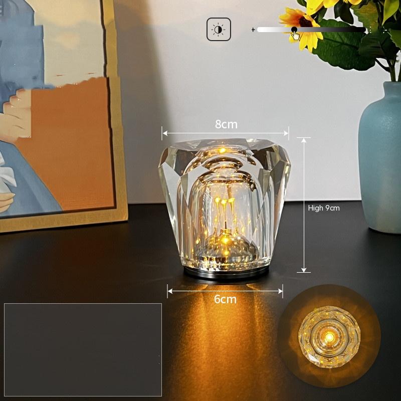 Wireless Chargeable Crystal Lamp