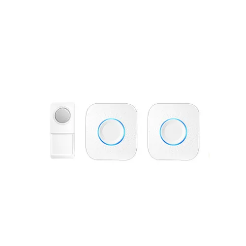Color: White, style: Transmitter and2 receivers-UK, power:  - Loud Home Smart Remote Control Wireless Doorbell