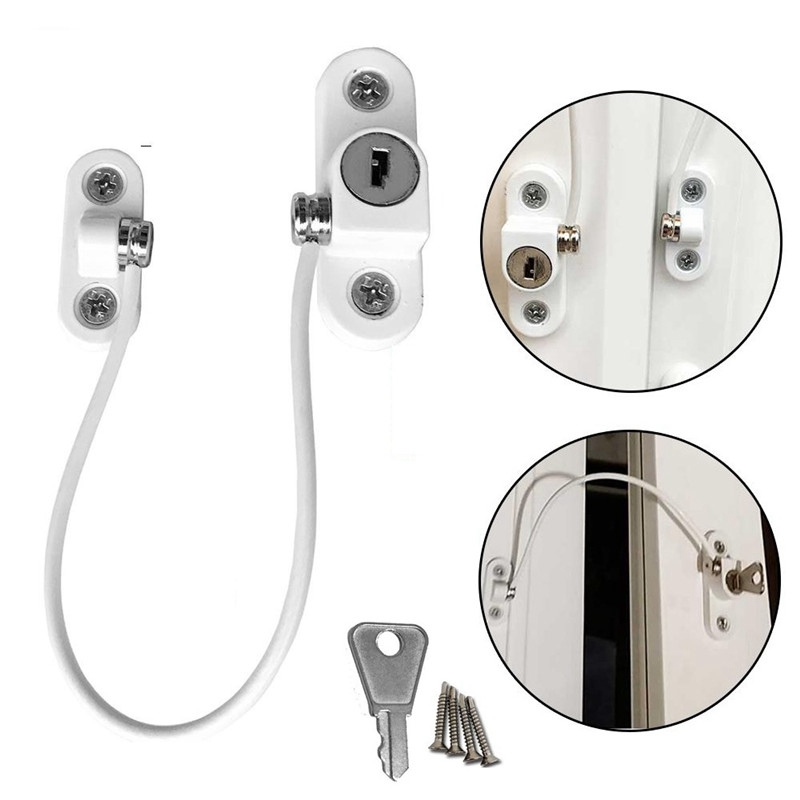 Window Security Chain Lock Window Cable Lock Restrictor