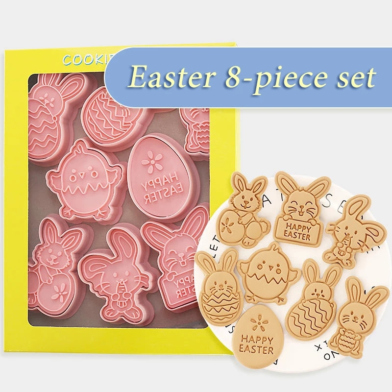Cookie Mold Cartoon Bunny Easter Egg Cookie Press