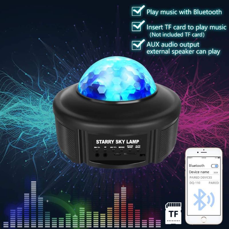 Bluetooth Music Starry Sky Projector support TF Card