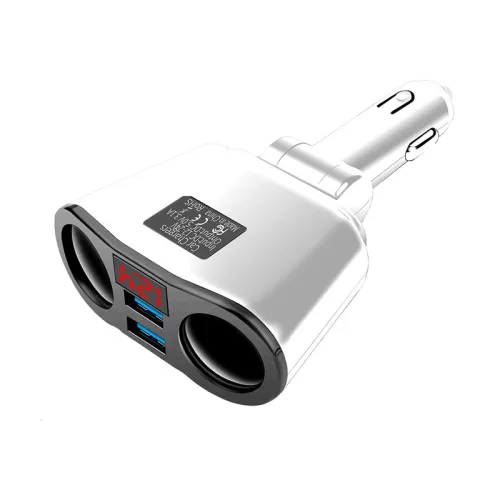 Color: 3.1a white with color box - Car Bluetooth Receiver Mp3 Player Fm Audio Transmitter