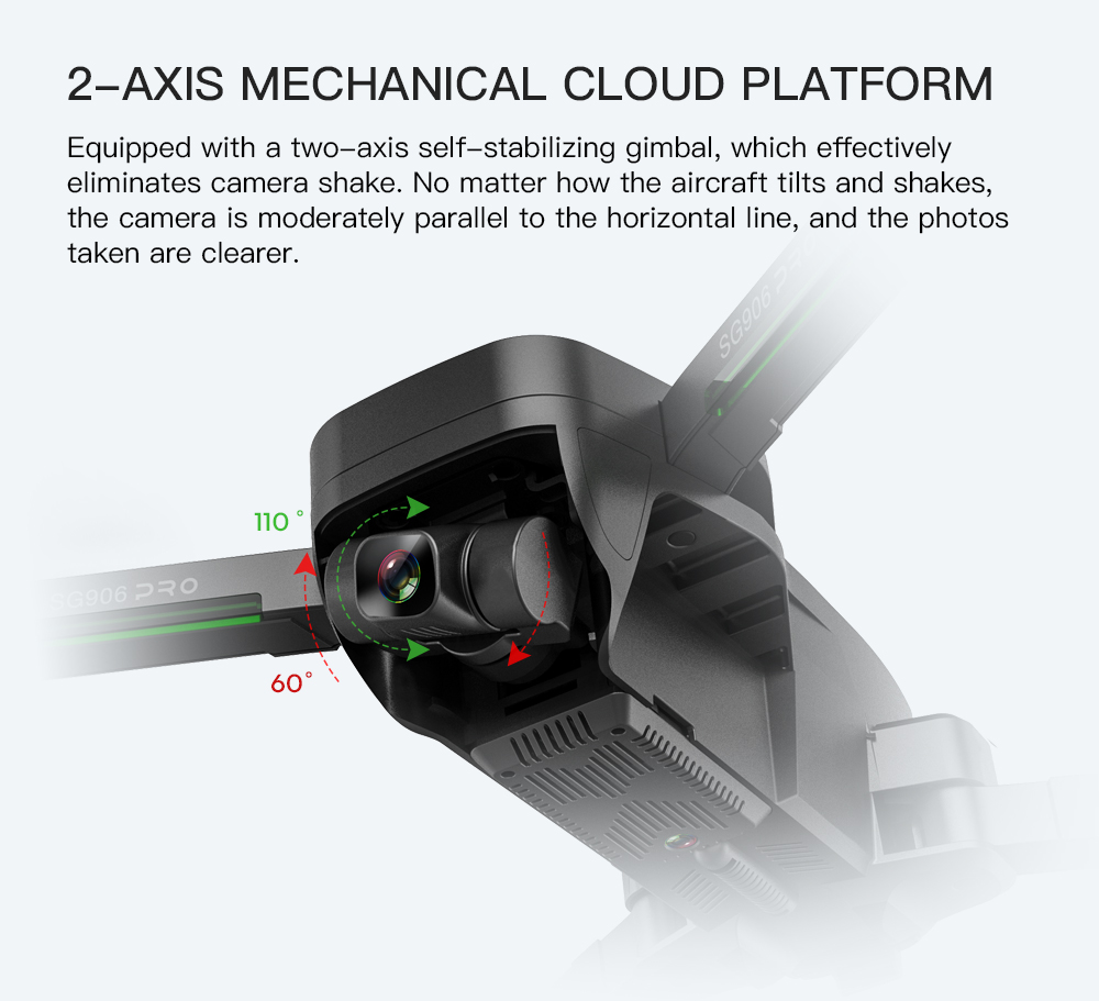 4K HD image transmission two-axis mechanical self-stabilizing gimbal professional aerial photography