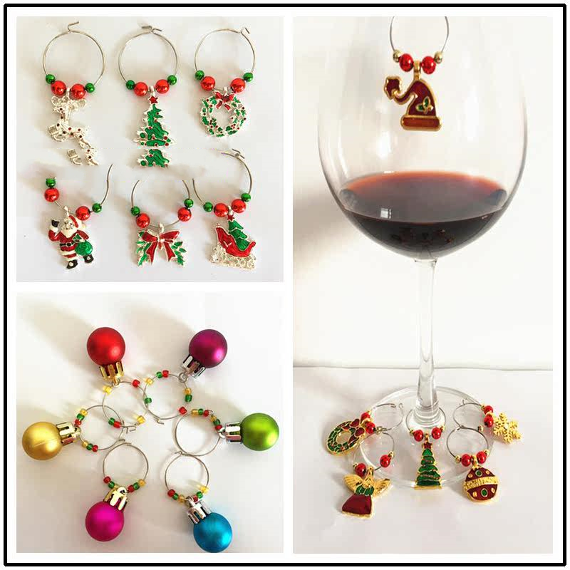 Party Wine Glass Label Christmas Wine Metal