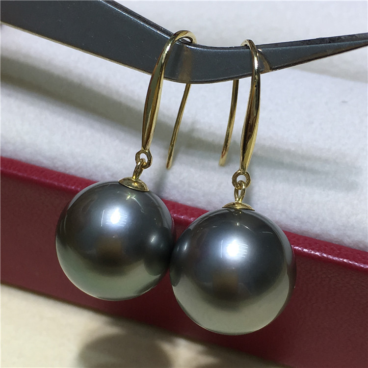 18k gold pearl earrings