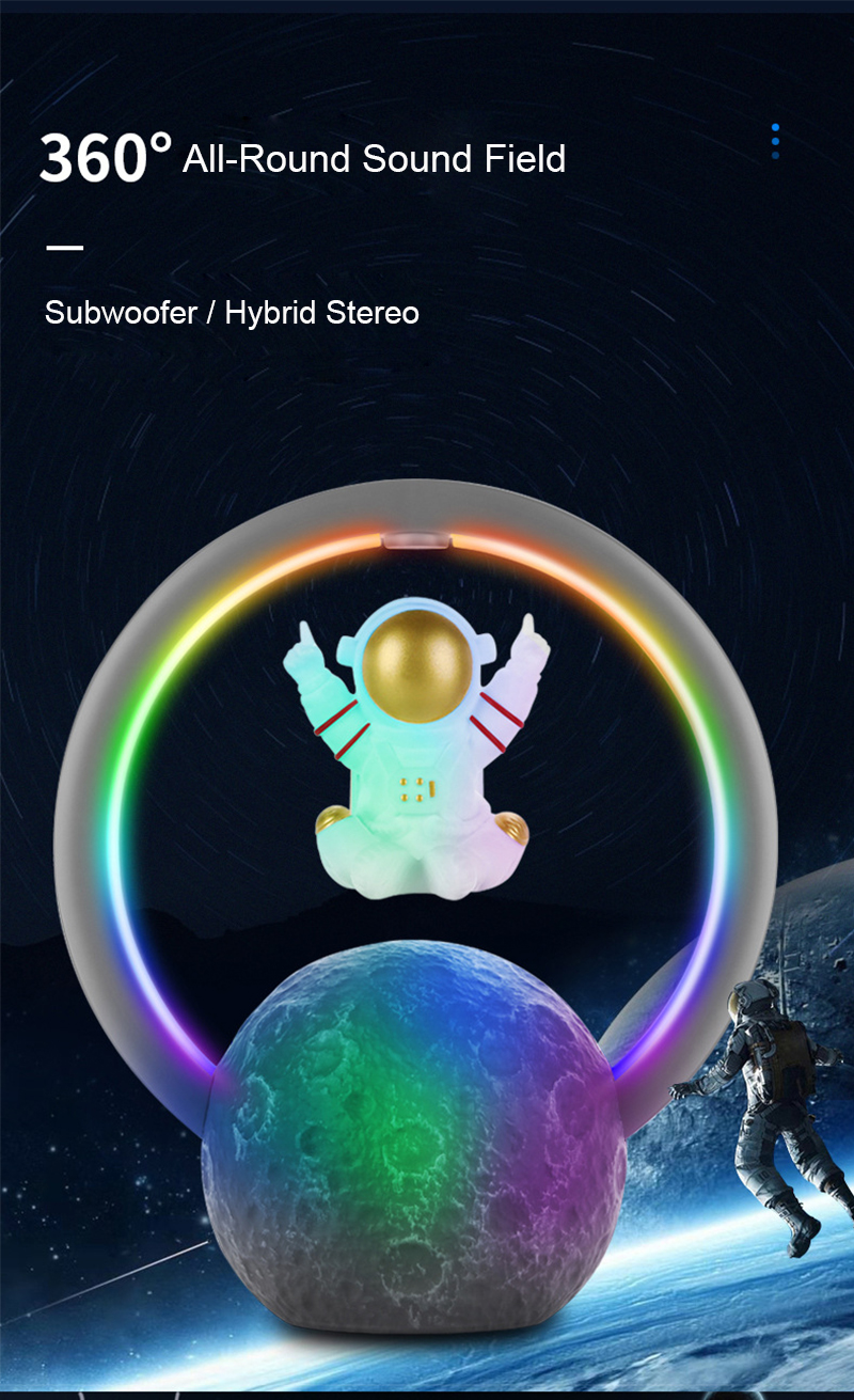 Astronaut Magnetic Levitation lamp subwoofer hybrid stereo