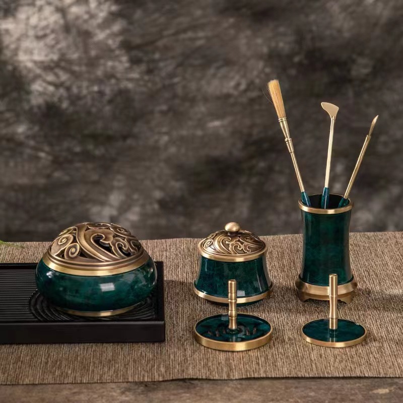 Traditional Chinese Premium Nine-Piece Incense Burner Set